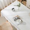 French Rustic Interweaving Grid Tablecloth Tassel Edge Coffee Table Mat Table Cover  Bedside Table