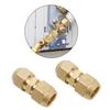 2 stuks AC Split Systeem Koperen Buis Adapters Dubbele Poort Ontwerpen Lekdichte Connector voor Snelle Vervanging & Onderhoud