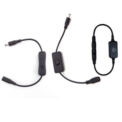303 DC 5.5*2.1mm Male To Female Power Button Switch Touch On Off Connector Supply Cable 5V 12V For CCTV Led Strip Light
