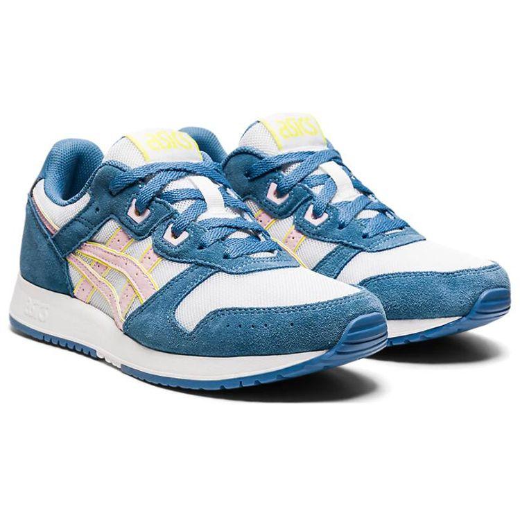 Asics Lyte Classic Denim Stoff Sport Bequeme Low Top Lifestyle Schuhe Damen Sneaker Blau Weiß 1202A112-101