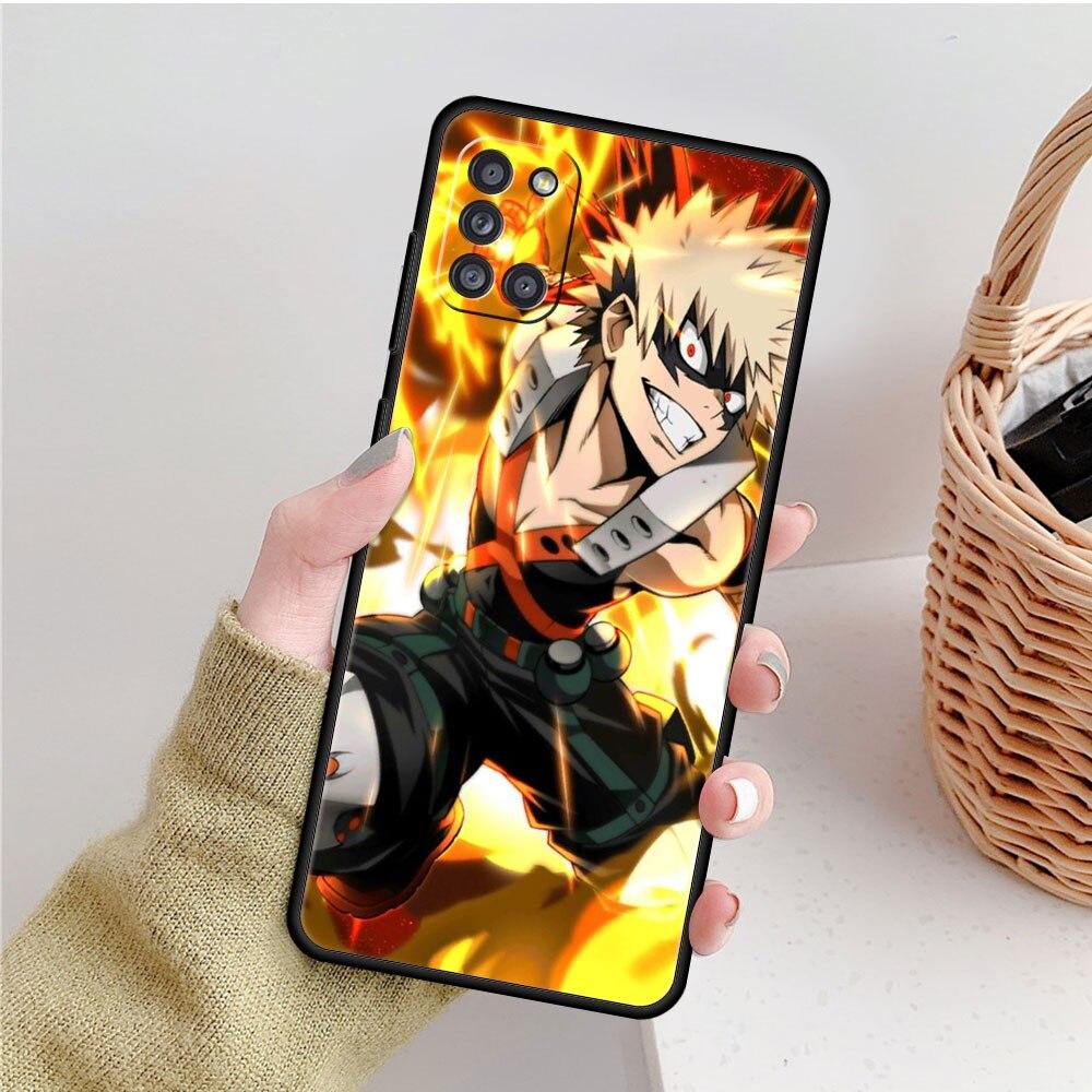 Boku no Hero Academia Black Smartphone For Samsung A41 A52 A31 A12 A72 A71 A02s A21s A51 A32 4G A73 A53 A03s A33 Celular Case