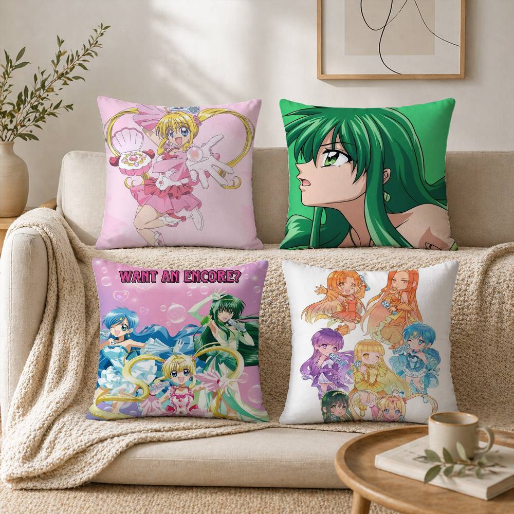 Mermaid Melody Pichi Pitch Pillow Case for Sofa Living Room Home office Decor Protective Cover