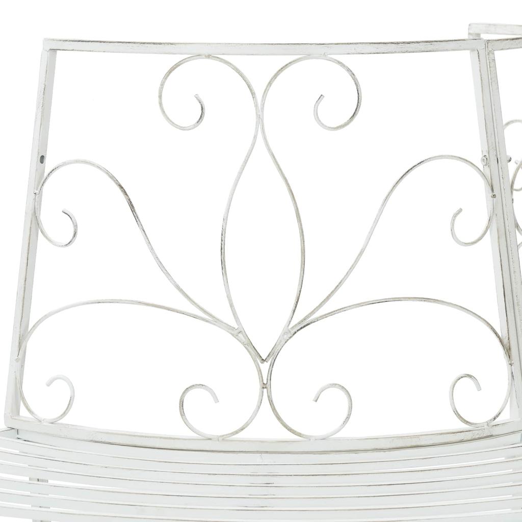 Tree Bench 4 Seater 160 x 80 x 89 cm Steel Antique White