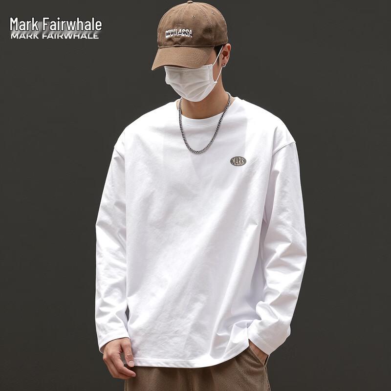 Mark Fairwhale Men's Heavyweight Cotton Long-Sleeve Graphic T-Shirt