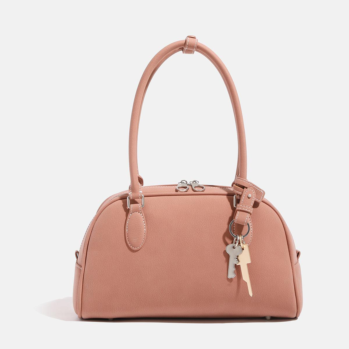 2024 Winter New Niche Handbag Fashionable Commuting Large Capacity High-End Single Shoulder Underarm Bosch Women s Bag розовый