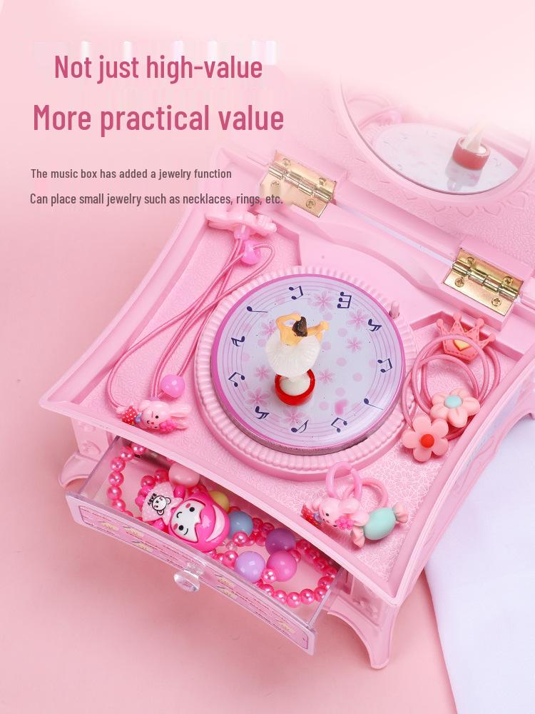 Little Girl Princess Ballet Music Box - Rotating Crystal Ball Birthday Gift for Children