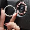 2Pcs 3DCar Key Ring Button Diamond Sticker Ignition Switch for Bling Decoration Circle Cover  Auto Motorcycle Styling Rhinestone