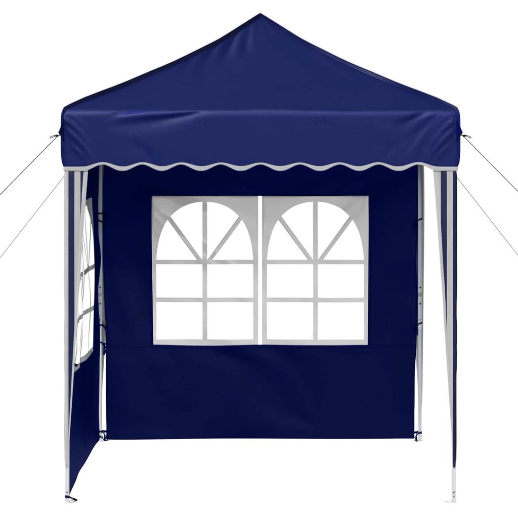Pop Up Party Tent 195 X 195 X 245 Cm Blue Oxford Fabric