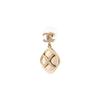 CHANEL metal and rhinestone double C earrings gold