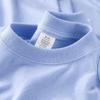 Camiseta de Hombre de Color Sólido con Cuello Redondo, Estilo Americano, Corte Holgado, Manga Corta, Ropa de Verano