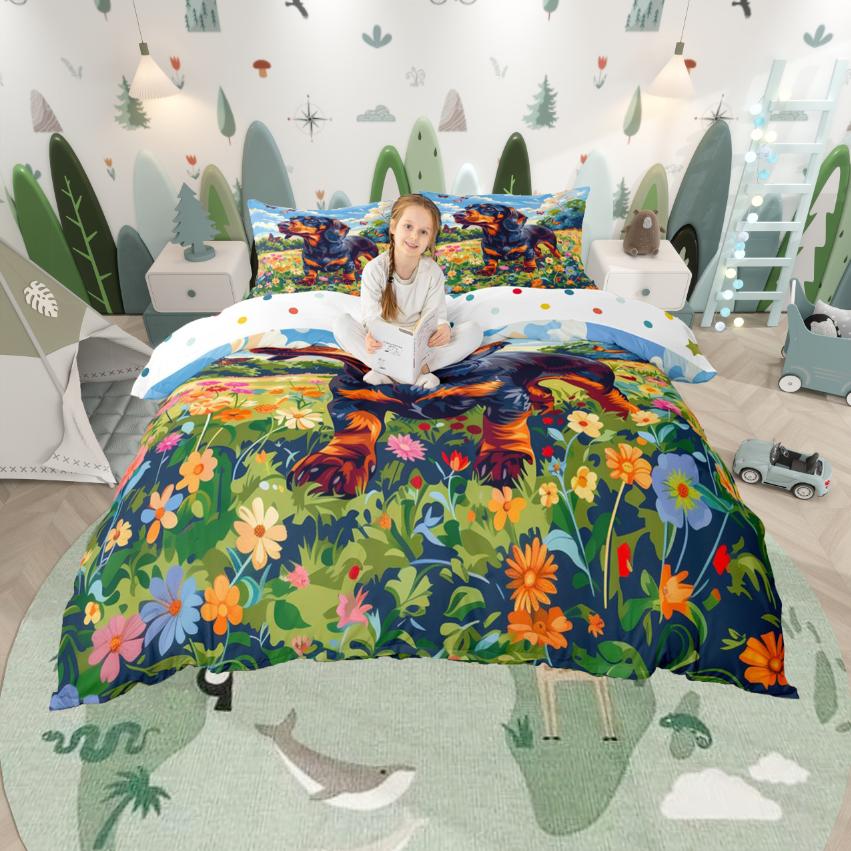 Homewish Lindo Juego de Funda Nórdica de Sirena de Dibujos Animados Juego de Funda de Edredón de Animales Marinos del Océano Juego de Cama de Concha de Coral Acuarela Para Niñas