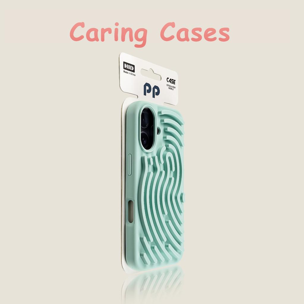 For iPhone 16 Pro Max Case Antique White Fingerprint Maze Silicone Soft Cover Protective Design Compatible with iPhone 15 14 13