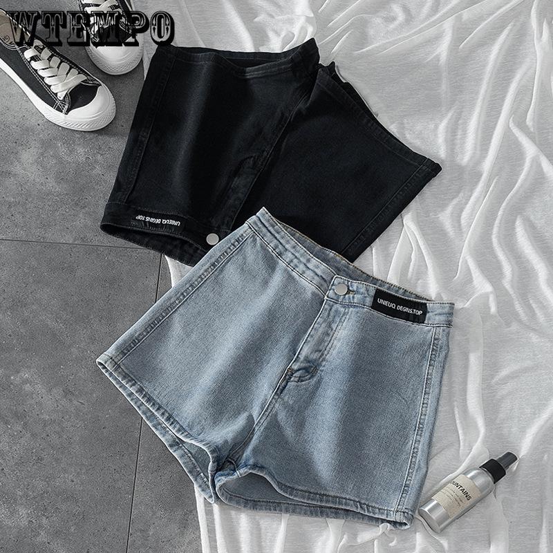 

Summer Women s Denim Shorts High Waist Straight Leg Elastic Casual Denim Shorts for Women 2XL світло-синій колір