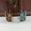 Brass Shepherd Head Keychain Pendant Designer Handmade Metal DIY Paracord Accessories for Fashion Outdoor Bag Charm
