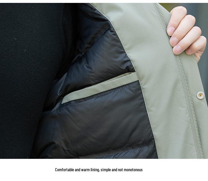 Men's Hooded Winter Down Jacket - Versatile, Thick, and Warm