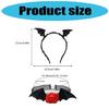 Adults Devil Costumes Set Accessories Devil Bat Headband Flower Lace Choker for Role Play Halloween Cosplay Party Props
