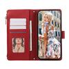 For Xiaomi 14T Pro Case Multi Card Slots Zipper Leather Phone Cover with Wrist Strap