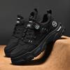 Men's High Top Platform Boots Winter Outdoor Cold Protection Warm Cotton Boots Fashion Rotating Button Mens Versatile Work Boots