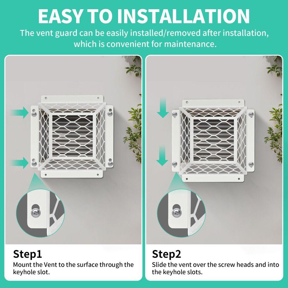 Weatherproof Outdoor Vent Cover Wear-Resistant Stainless Steel Exhaust Protector Sturdy Construction Rustproof Vent Guard