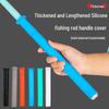 Anti-Slip Wear-Resistant Silicone Fishing Rod Handle Grip with Built-in Stopper, Sweat-Absorbing and Easy To Clean, Fluorescent Design