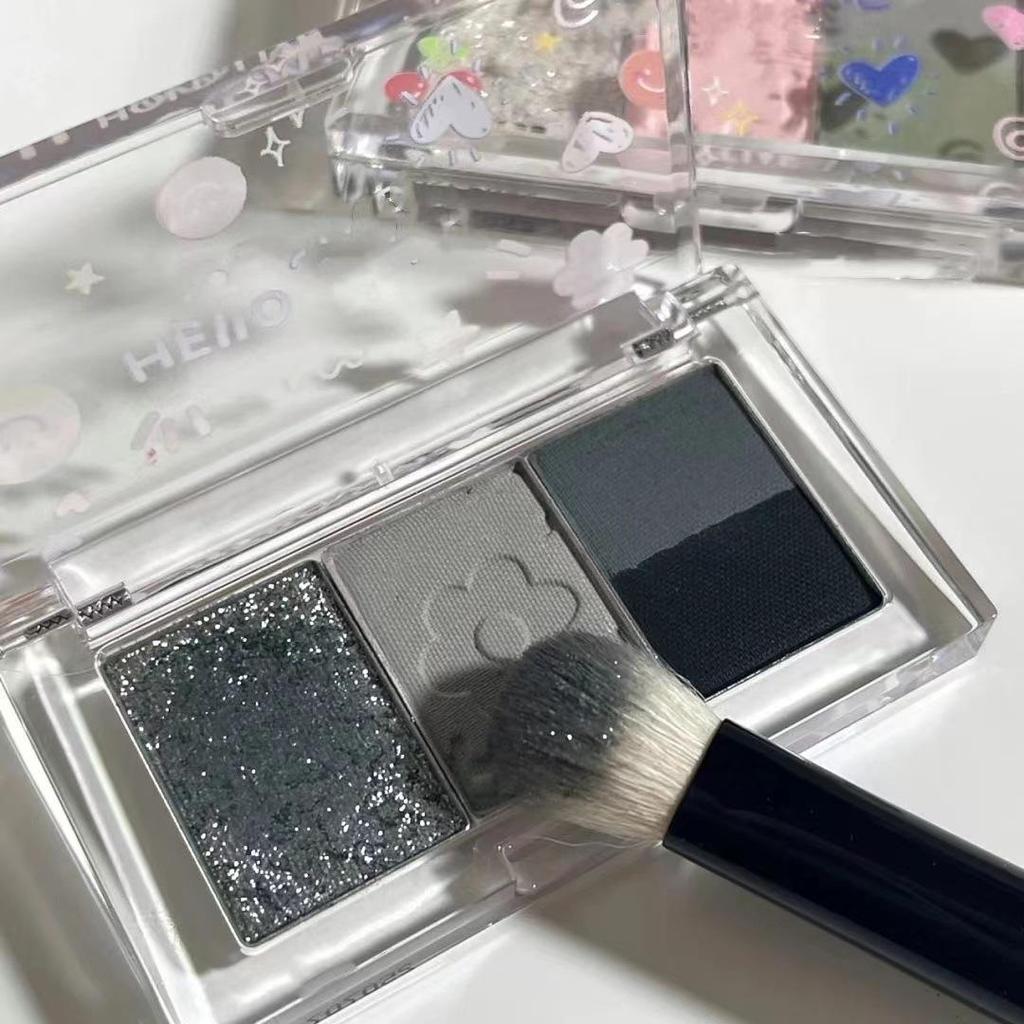 JADED 2022 New Pocket Eyeshadow Palette: Four-Color Black Rose Earth Tone Matte & Glitter Shades