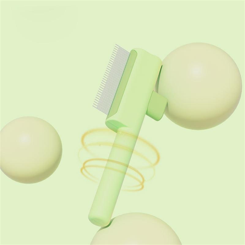Cats Grooming Brush With Release Button Pet Hair Removal Comb For Short Long Hair Cats Massaging Shedding Cleaning Tool