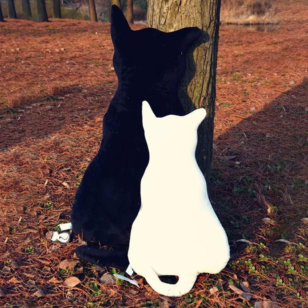 Söt katt Mjuk plysch rygg Shadow Toy Soffa Kudde Sittkudde Födelsedagspresent