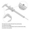 Vernier Caliper, 150mm/200mm/300mm High Carbon Steel Caliper, Measuring Gauge for Measuring Width, Outer Diameter, Inner Diameter, and Depth (0-150mm)