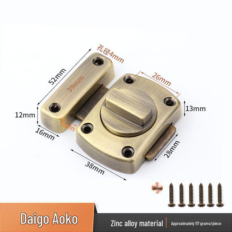 Zinc Alloy Anti-theft Sliding Door Lock with Rotating Bolt