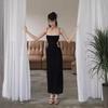 Sexy Backless Sequined Hollow-Out Dress With Straps Summer Pure-Desire Style Hot Girl Long Dress With Long Sleeves