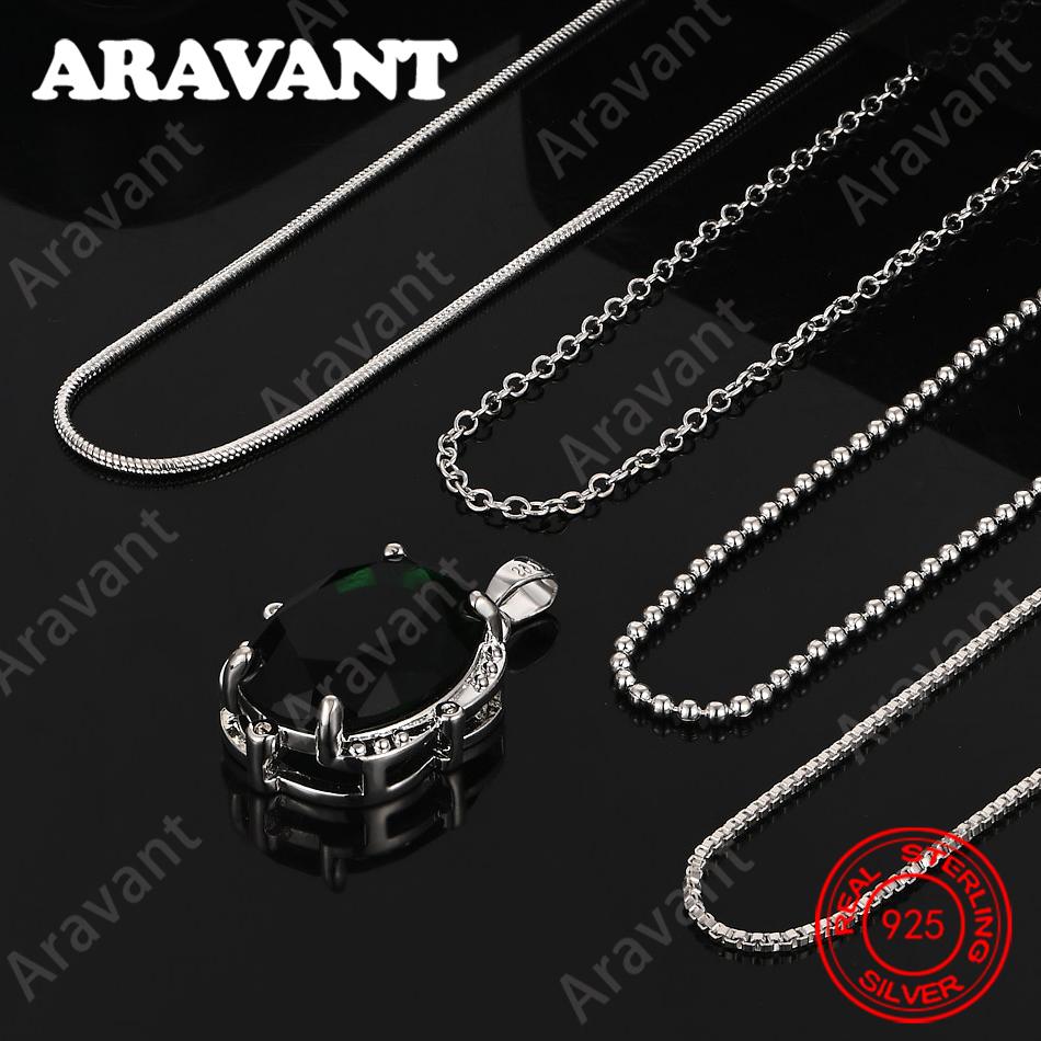 Copper Round Green Zircon Pendant Necklace Women'S Commuting Accessories Christmas Gift Jewelry