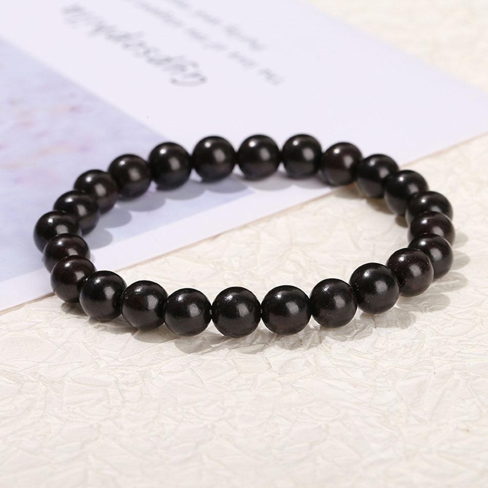 

8mm Wooden Beads Bracelet Vintage Natural Wood Meditation Elastic Bracelets Women Healing Balance Ethnic Style Jewelry