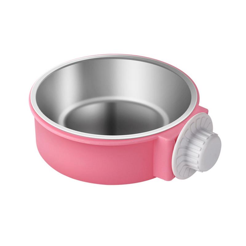 Pet Hanging Food Bowl Rust-proof Easy To Assemble Cat Dog Stainless Steel Feeding Bowl Pet