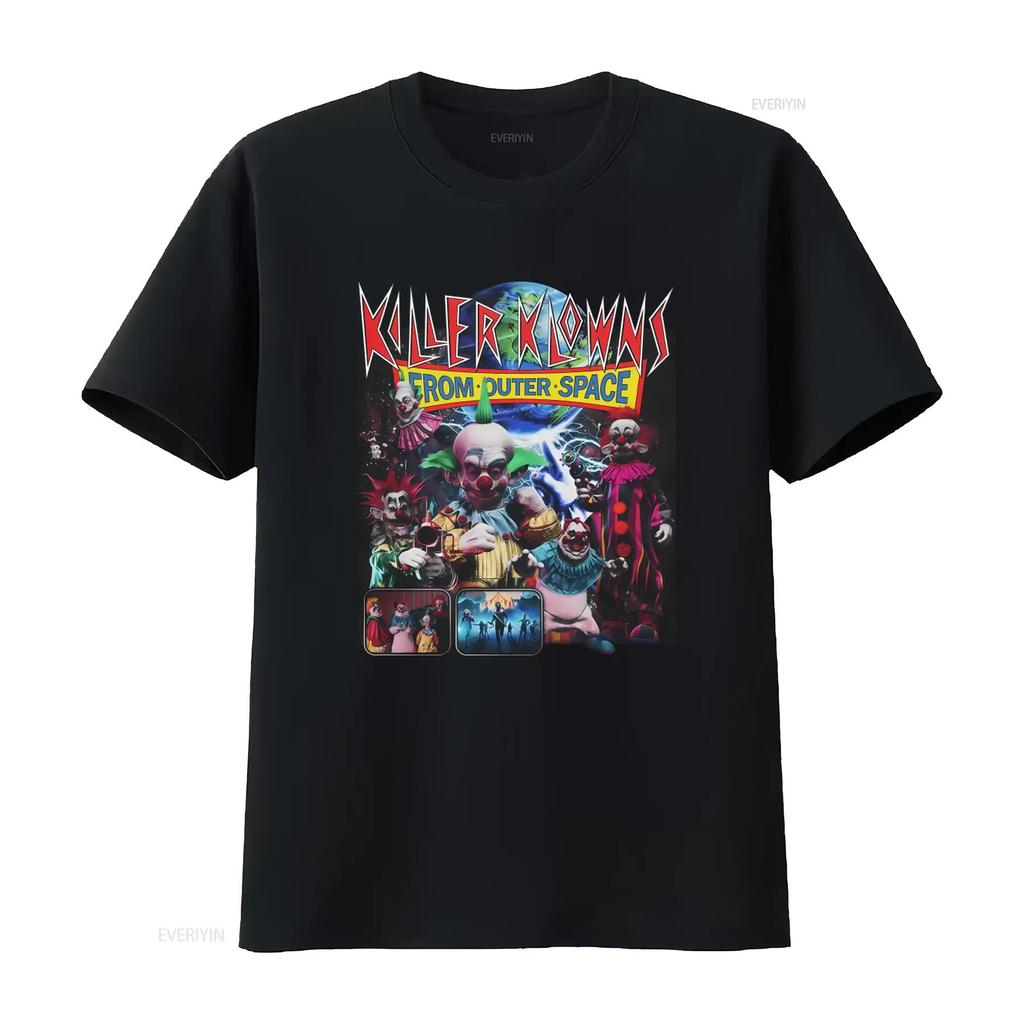 Killer Klowns from Outer Space Horror Movie T Shirt for Casual Vintage Washed Streetwear Comfortable Top For Everyday Wear