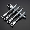 2 in 1 Flexible Head Wrench Steel Industrial Ratcheting Wrench Polishing Flexible Head Ratchet Combination Wrench