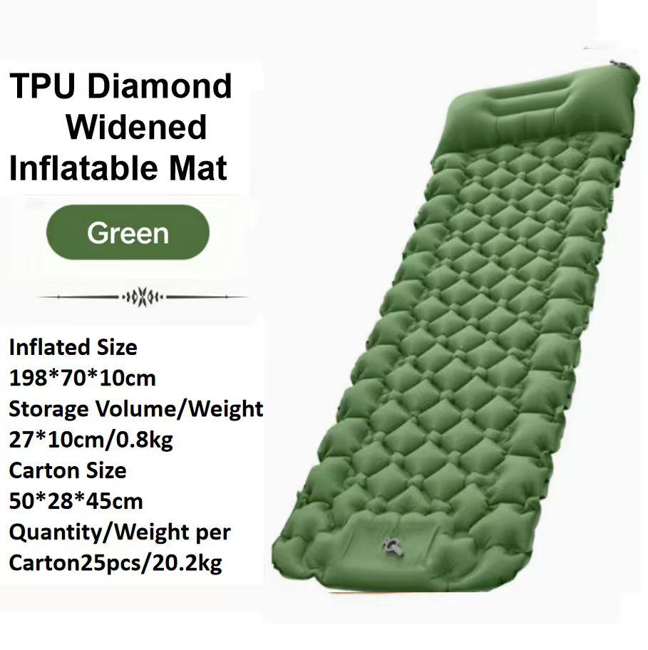 Lovita Camping Chunya Spinning Composite TPU Inflatable Mat Lightweight Portable Moisture-Proof External Built-In Pump