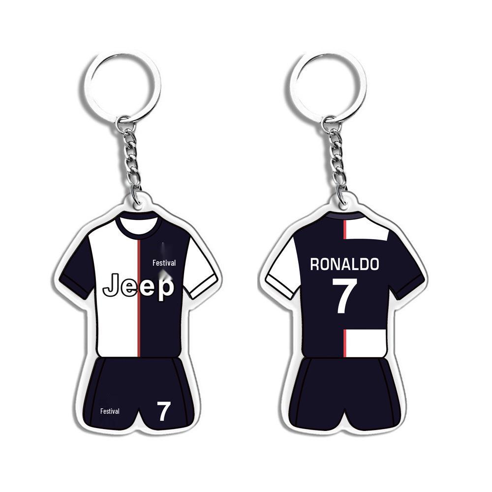 Porte-clés Joueur Étoile: Messi, Ronaldo, Neymar - Souvenirs et Cadeaux de Football en Acrylique