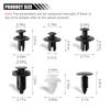 100PCS Plastic Car Body Trim Clips Universal Car Bumper Clips Rivets Fasteners Push Retainer Kit Auto Push Pin Rivets Set with