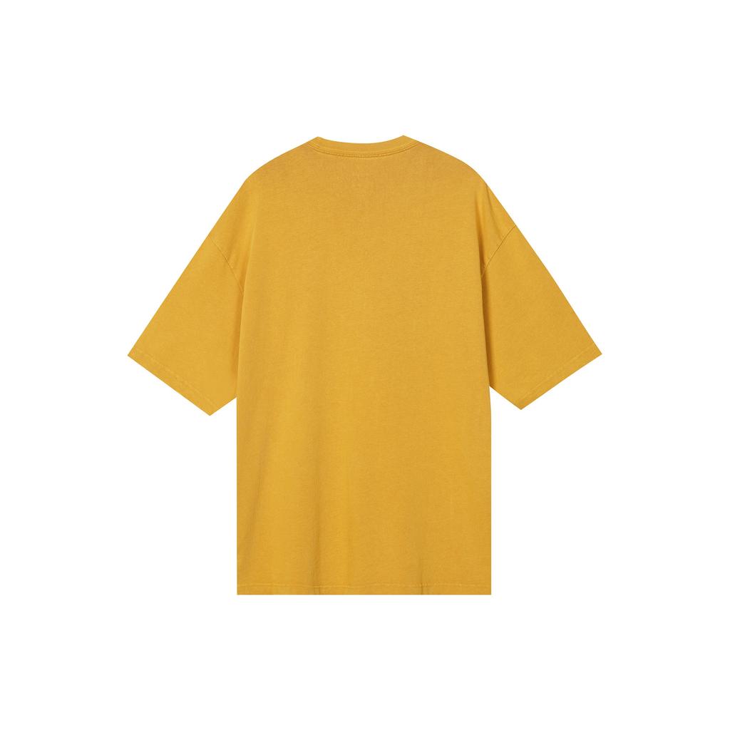 Men's Air Jordan FW22 Logo Label Loose Round Neck Short Sleeve Yellow T-Shirt DZ0605-712