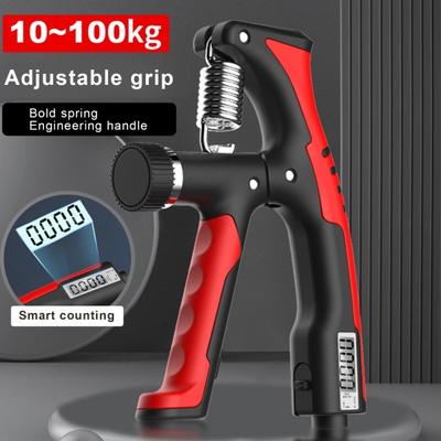 Grip Strength Trainer with Counter 10-100KG Adjustable Digital Display Countable Men Women Forearm Exerciser Hand Grip Power Strengthener Developer
