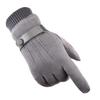 Men's Winter Suede Gloves: Warm, Fleece-Lined, Windproof, Touchscreen-Compatible for Driving & Cycling