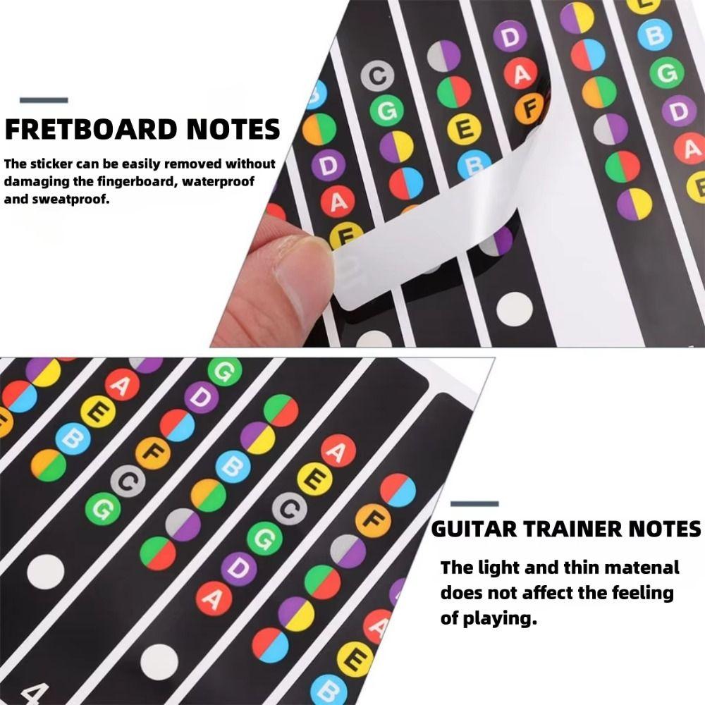 Printed Vinyl Paper Guitar Practice Chord Chart Color Coded Chord Fingering Diagram  For Beginners