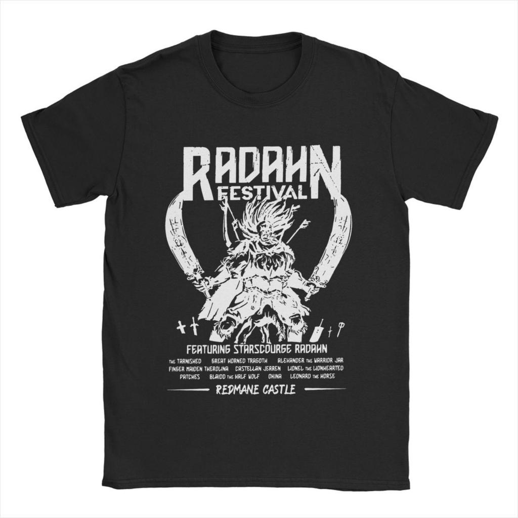 Men T-Shirts Elder Radahn Festival Leisure Cotton Tees Short Sleeve T Shirt Round Collar Clothes Summer