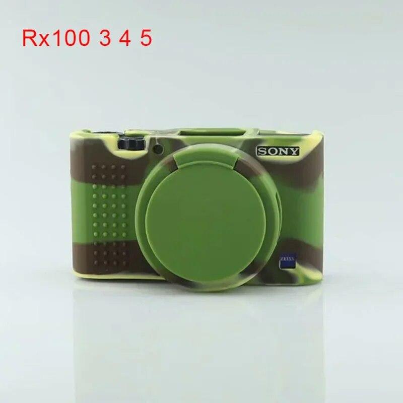 Мягкий чехол для камеры Sony RX100 III IV V ZV1, резиновый защитный чехол для корпуса, защитный чехол для камеры, рамка RX100 камуфляжный