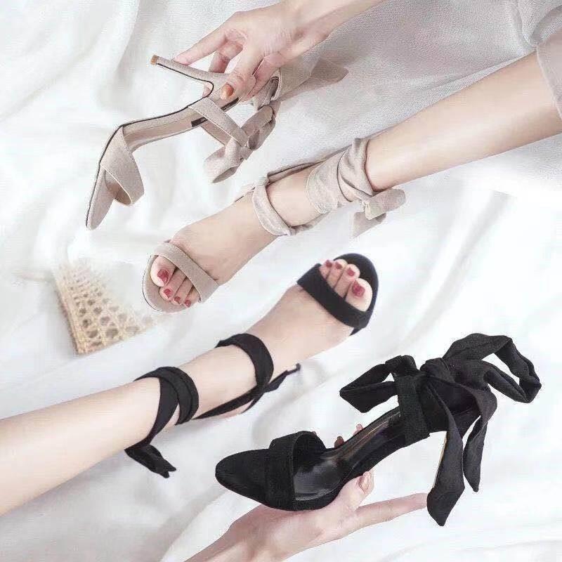 Strap-on Sandals Women's 2025 New Korean Version High-heeled Open-toed Sandals Women's Thin Heels Sexy Cross-strap Women's Shoes