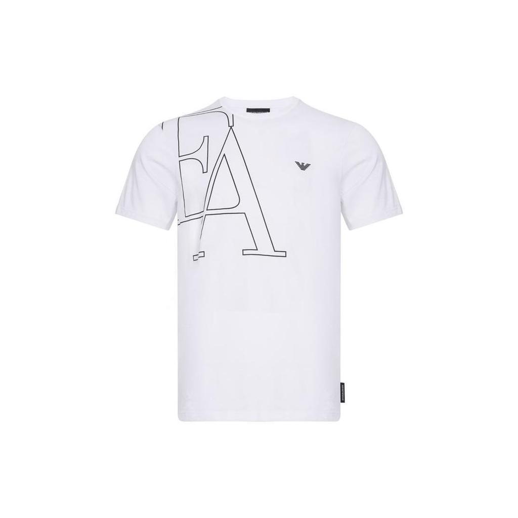 Emporio Armani EA SS23 Letter Pattern Crew Neck Short Sleeve T-Shirt Men tops White 6Z1TB1-1JPZZ-0100