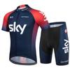 New sky Tour de France cycling suit short-sleeved suit quick-drying breathable mountain bike top speed-down suit road bike