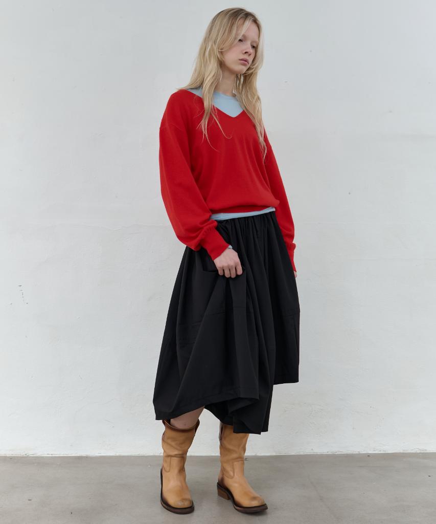 Seolan Unbalance Volume Pants_Black