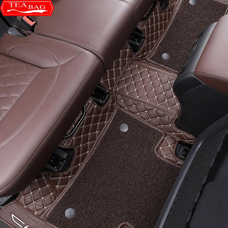 For GWM Haval H9 2017-2022 2021 Car Floor Mats Double Layer PU Leather Foot Pad Interior Floorliner Auto Accessories For LHD
