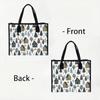 Autumn House Print Tote Bag Portable Reusable Casual Daily Carry Bag for Women